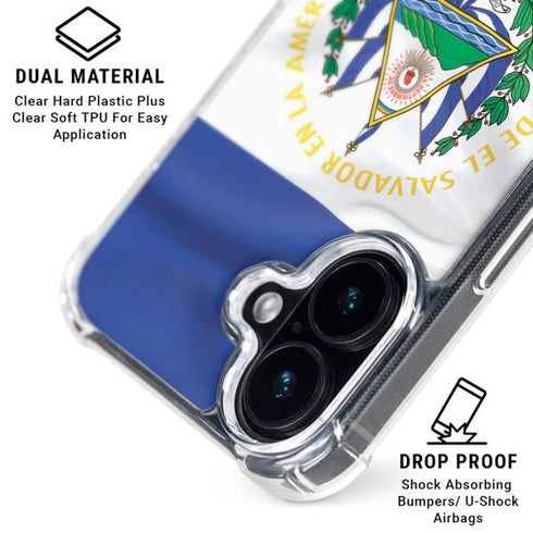 El Salvador Flag iPhone 17 Clear Case